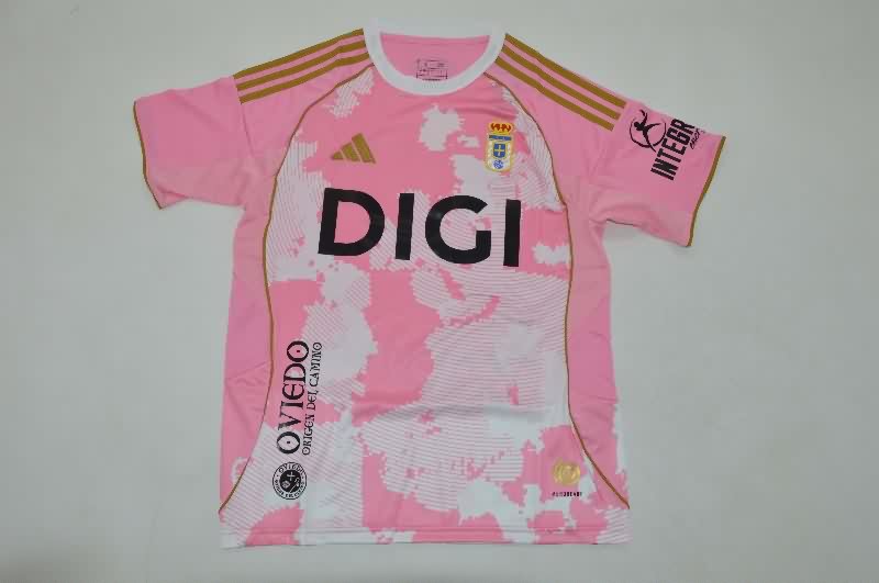 AAA(Thailand) Real Oviedo 25/26 Pink Soccer Jersey AAA(Thailand) Real Oviedo 25/26 Pink Soccer Jersey