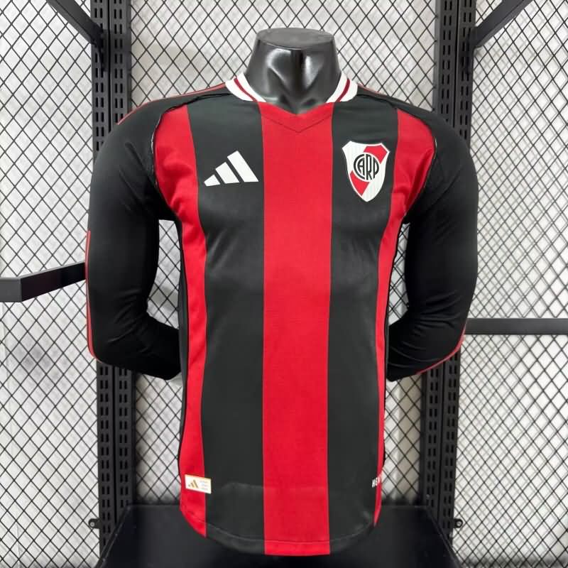 AAA(Thailand) River Plate 2025 Away Long Sleeve Soccer Jersey (Player) AAA(Thailand) River Plate 2025 Away Long Sleeve Soccer Jersey (Player)