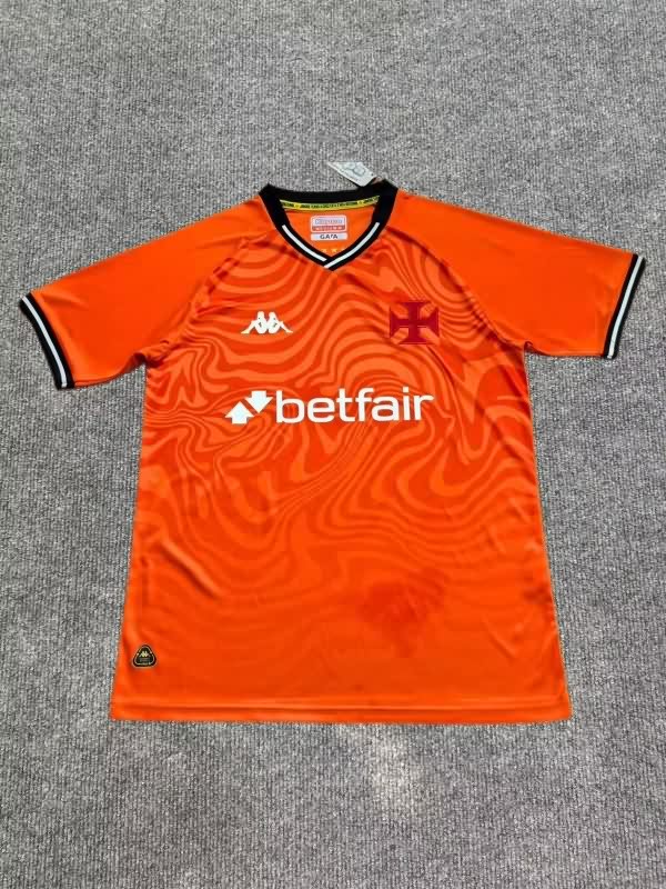 AAA(Thailand) Vasco Da Gama 2025 Goalkeeper Orange Soccer Jersey AAA(Thailand) Vasco Da Gama 2025 Goalkeeper Orange Soccer Jersey