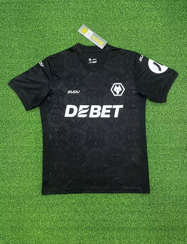 AAA(Thailand) Wolves 25/26 Goalkeeper Black Soccer Jersey AAA(Thailand) Wolves 25/26 Goalkeeper Black Soccer Jersey