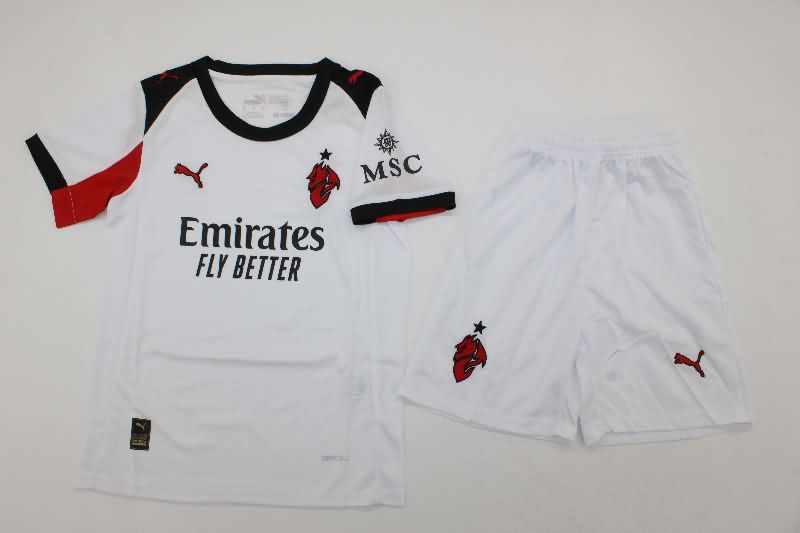 AC Milan 25/26 Kids Away Soccer Jersey And Shorts AC Milan 25/26 Kids Away Soccer Jersey And Shorts