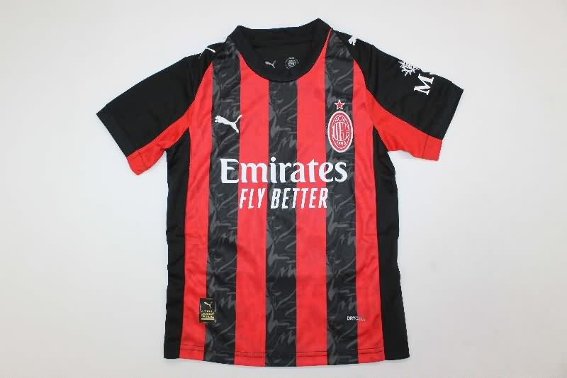 AC Milan 25/26 Kids Home Soccer Jersey And Shorts