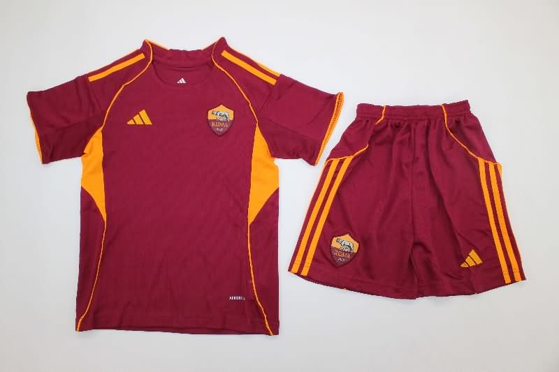 AS Roma 25/26 Kids Home Soccer Jersey And Shorts AS Roma 25/26 Kids Home Soccer Jersey And Shorts