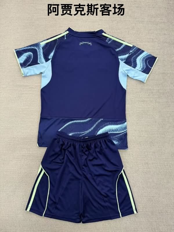 Ajax 25/26 Kids Away Soccer Jersey And Shorts
