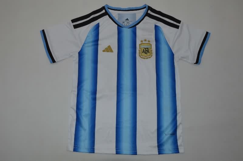 Argentina 25/26 Kids Home Soccer Jersey And Shorts