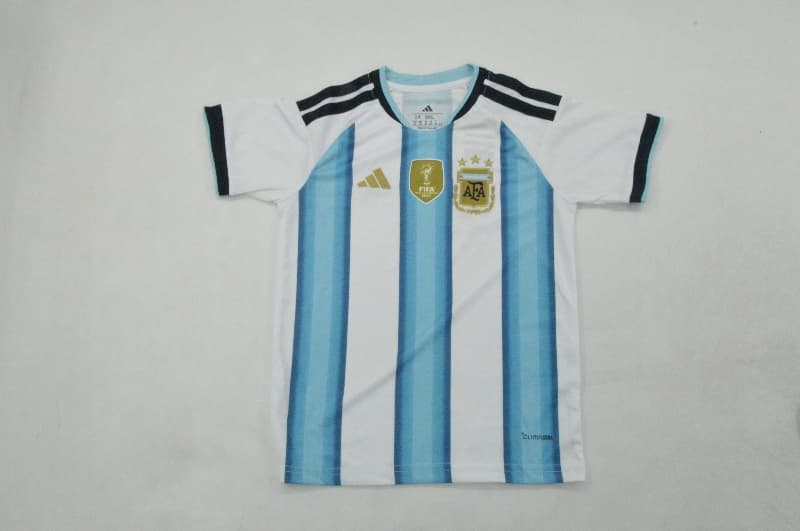 Argentina 2026 Kids World Cup Home Soccer Jersey And Shorts