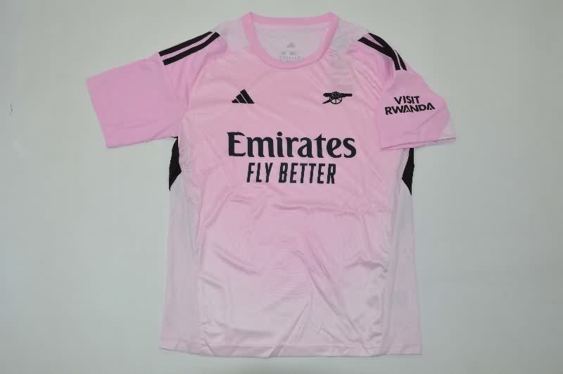 Arsenal 25/26 Kids Goalkeeper Pink Soccer Jersey And Shorts