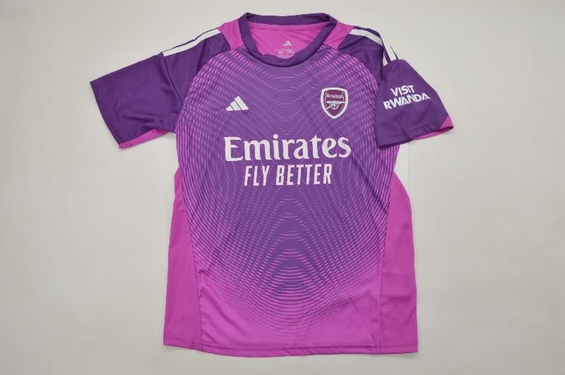Arsenal 25/26 Kids Goalkeeper Purple Soccer Jersey And Shorts