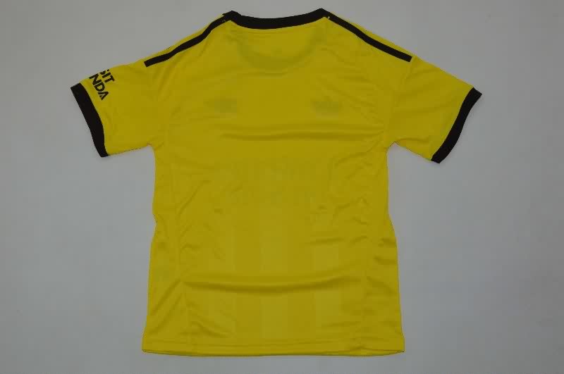 Arsenal 25/26 Kids Goalkeeper Yellow Soccer Jersey And Shorts 02