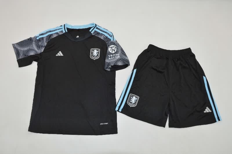 Aston Villa 25/26 Kids Away Soccer Jersey And Shorts Aston Villa 25/26 Kids Away Soccer Jersey And Shorts