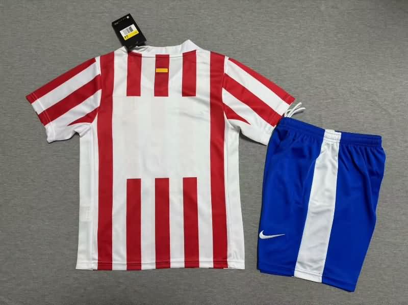 Atletico Madrid 25/26 Kids Home Soccer Jersey And Shorts Leaked