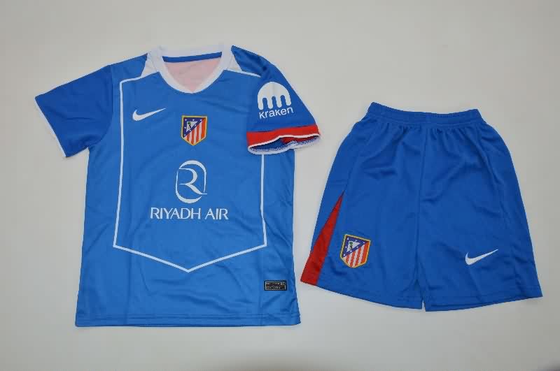 Atletico Madrid 25/26 Kids Third Soccer Jersey And Shorts Atletico Madrid 25/26 Kids Third Soccer Jersey And Shorts