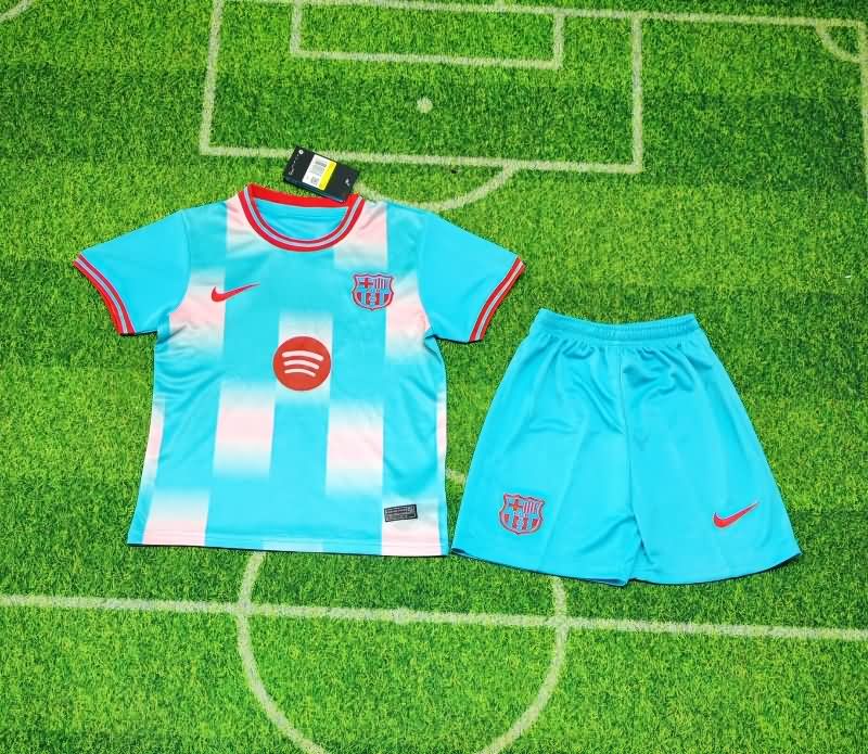 Barcelona 25/26 Kids Blue Soccer Jersey And Shorts Barcelona 25/26 Kids Blue Soccer Jersey And Shorts
