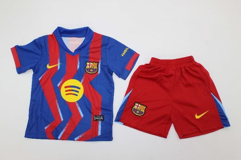Barcelona 25/26 Kids Fourth Soccer Jersey And Shorts Barcelona 25/26 Kids Fourth Soccer Jersey And Shorts