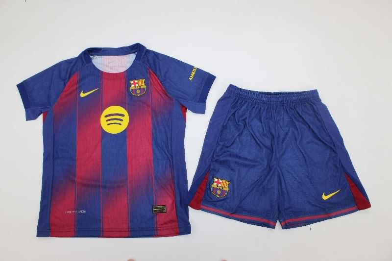 Barcelona 25/26 Kids Home Soccer Jersey And Shorts (Player) Barcelona 25/26 Kids Home Soccer Jersey And Shorts (Player)