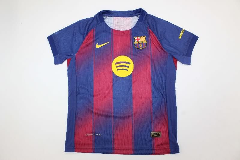 Barcelona 25/26 Kids Home Soccer Jersey And Shorts (Player)