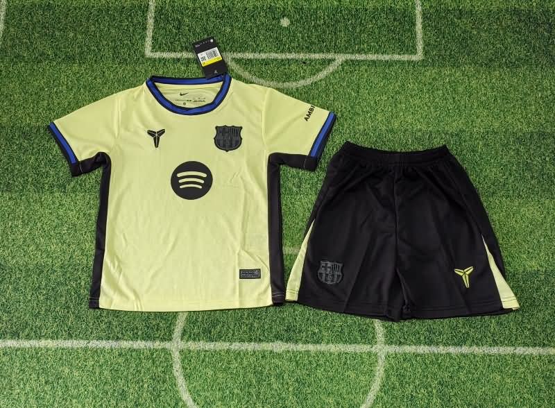 Barcelona 25/26 Kids Yellow Soccer Jersey And Shorts Barcelona 25/26 Kids Yellow Soccer Jersey And Shorts