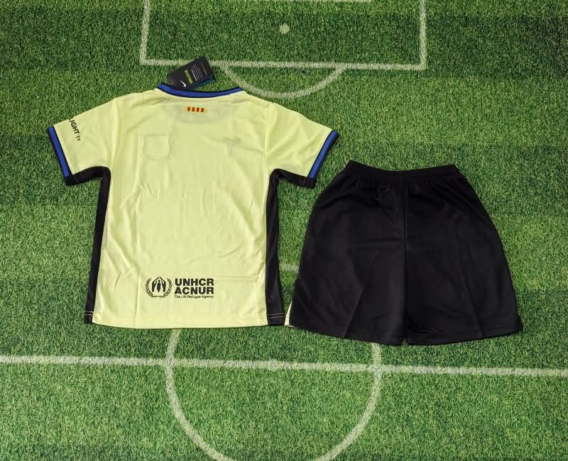 Barcelona 25/26 Kids Yellow Soccer Jersey And Shorts
