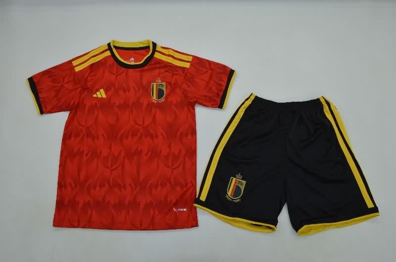 Belgium 2026 Kids World Cup Home Soccer Jersey And Shorts Belgium 2026 Kids World Cup Home Soccer Jersey And Shorts