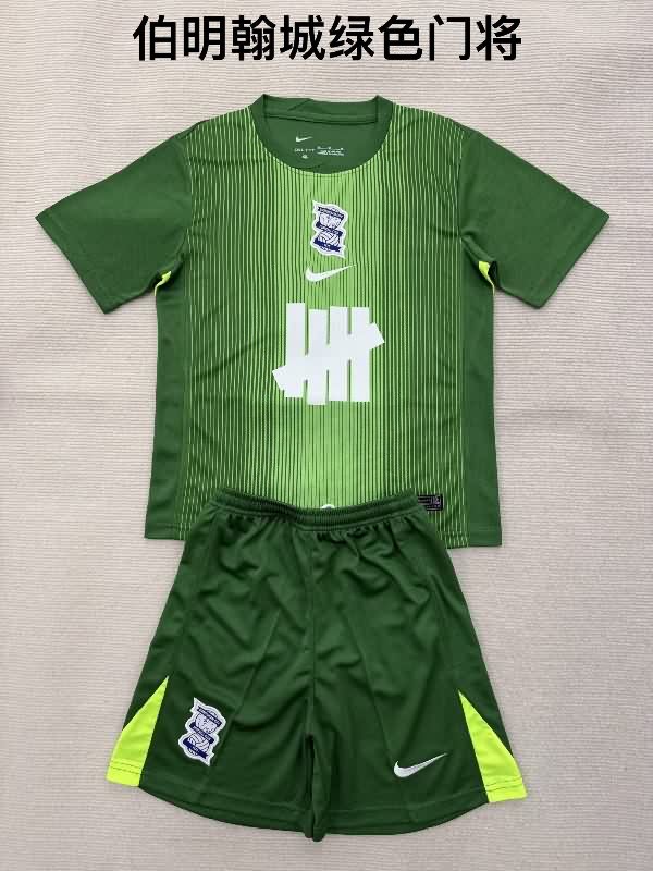 Birmingham City 25/26 Kids Goalkeeper Green Soccer Jersey And Shorts Birmingham City 25/26 Kids Goalkeeper Green Soccer Jersey And Shorts