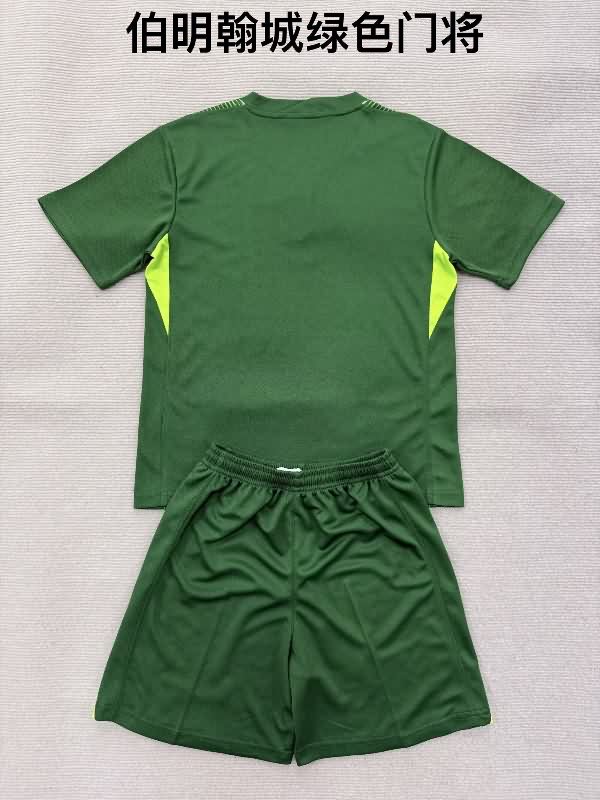 Birmingham City 25/26 Kids Goalkeeper Green Soccer Jersey And Shorts