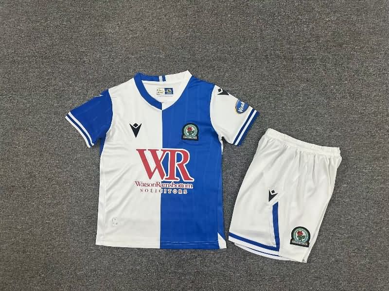 Blackburn 25/26 Kids Home Soccer Jersey And Shorts Blackburn 25/26 Kids Home Soccer Jersey And Shorts