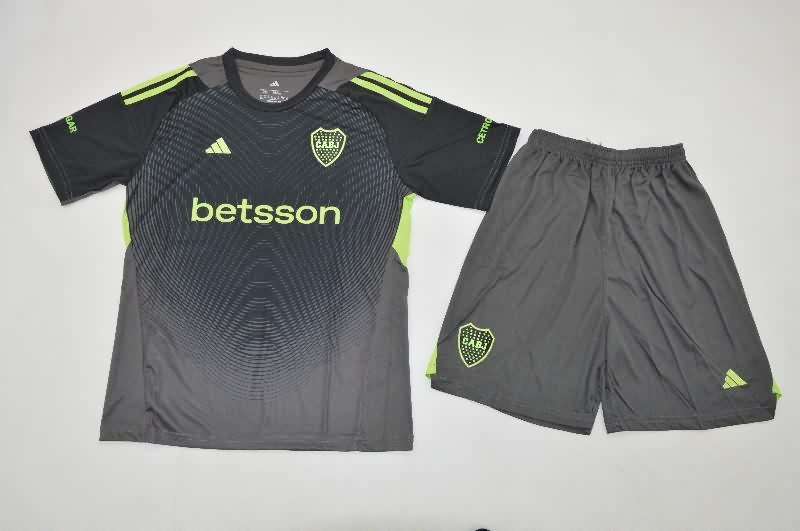 Boca Juniors 25/26 Kids Goalkeeper Black Soccer Jersey And Shorts Boca Juniors 25/26 Kids Goalkeeper Black Soccer Jersey And Shorts