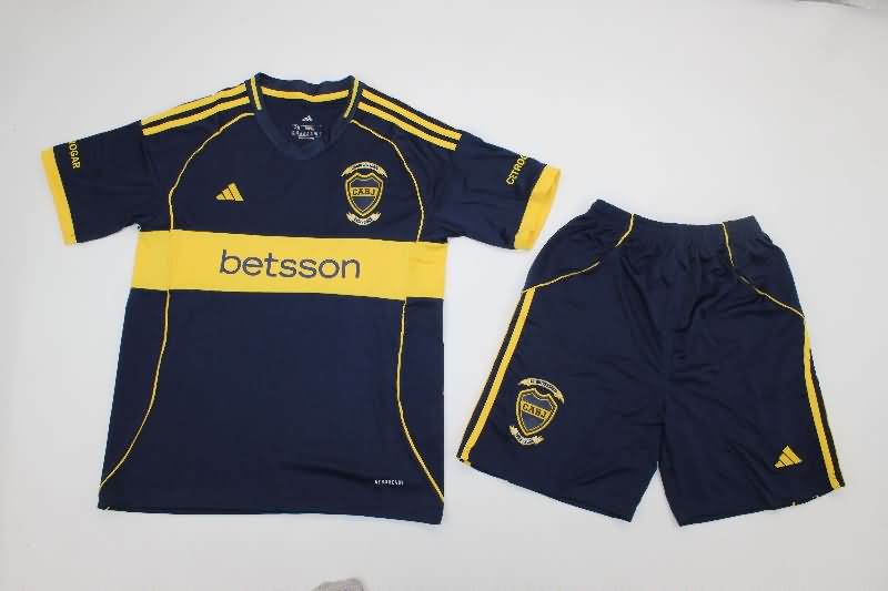 Boca Juniors 25/26 Kids Home Soccer Jersey And Shorts Boca Juniors 25/26 Kids Home Soccer Jersey And Shorts
