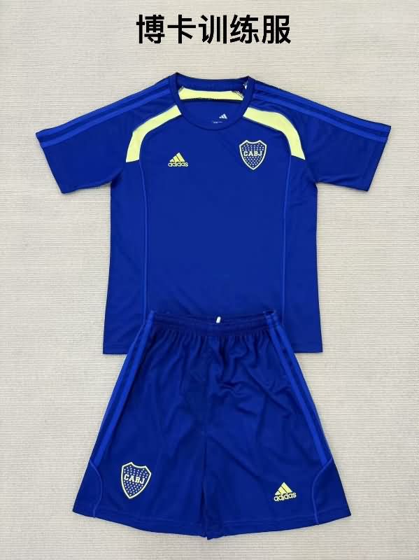 Boca Juniors 25/26 Kids Training Soccer Jersey And Shorts Boca Juniors 25/26 Kids Training Soccer Jersey And Shorts