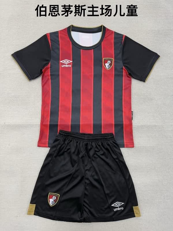 Bournemouth 25/26 Kids Home Soccer Jersey And Shorts Bournemouth 25/26 Kids Home Soccer Jersey And Shorts