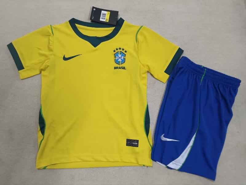 Brazil 2026 Kids Home Soccer Jersey And Shorts Brazil 2026 Kids Home Soccer Jersey And Shorts