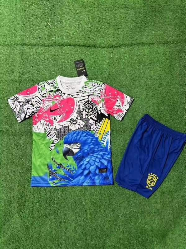Brazil 2025 Kids Special Soccer Jersey And Shorts 03 Brazil 2025 Kids Special Soccer Jersey And Shorts 03