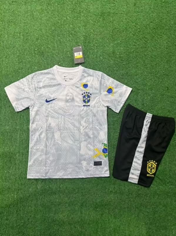 Brazil 2025 Kids Special Soccer Jersey And Shorts 04 Brazil 2025 Kids Special Soccer Jersey And Shorts 04