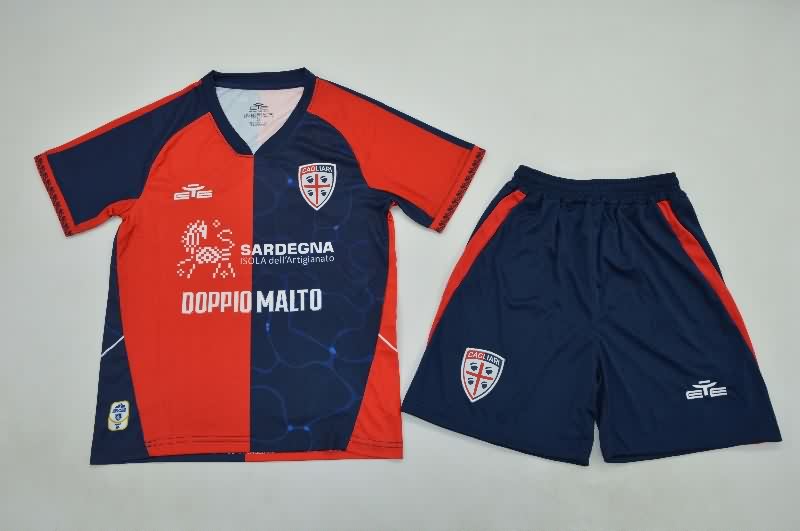 Cagliari 25/26 Kids Home Soccer Jersey And Shorts Cagliari 25/26 Kids Home Soccer Jersey And Shorts