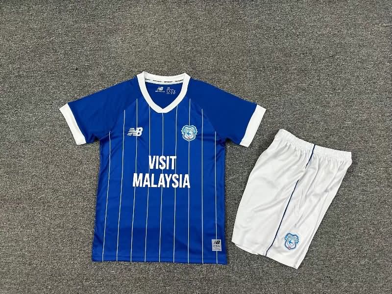 Cardiff City 25/26 Kids Home Soccer Jersey And Shorts Cardiff City 25/26 Kids Home Soccer Jersey And Shorts