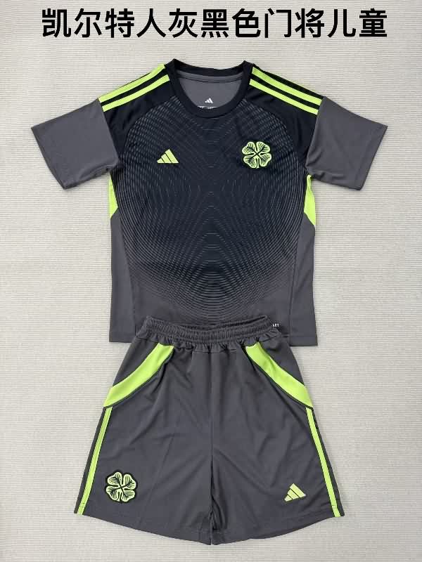 Celtic 25/26 Kids Goalkeeper Black Soccer Jersey And Shorts Celtic 25/26 Kids Goalkeeper Black Soccer Jersey And Shorts