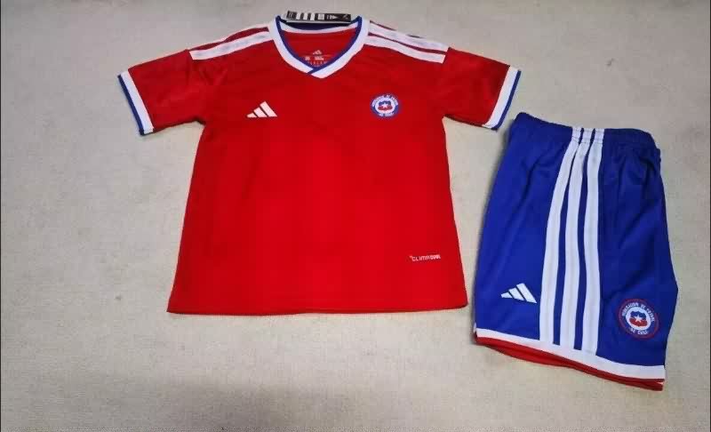 Chile 2026 Kids Home Soccer Jersey And Shorts Chile 2026 Kids Home Soccer Jersey And Shorts