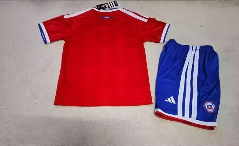 Chile 2026 Kids Home Soccer Jersey And Shorts