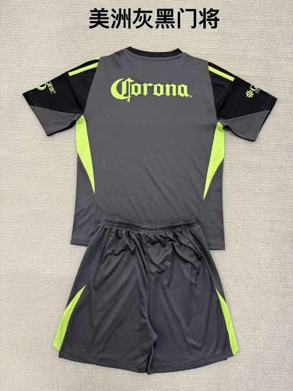 Club America 25/26 Kids Goalkeeper Black Soccer Jersey And Shorts