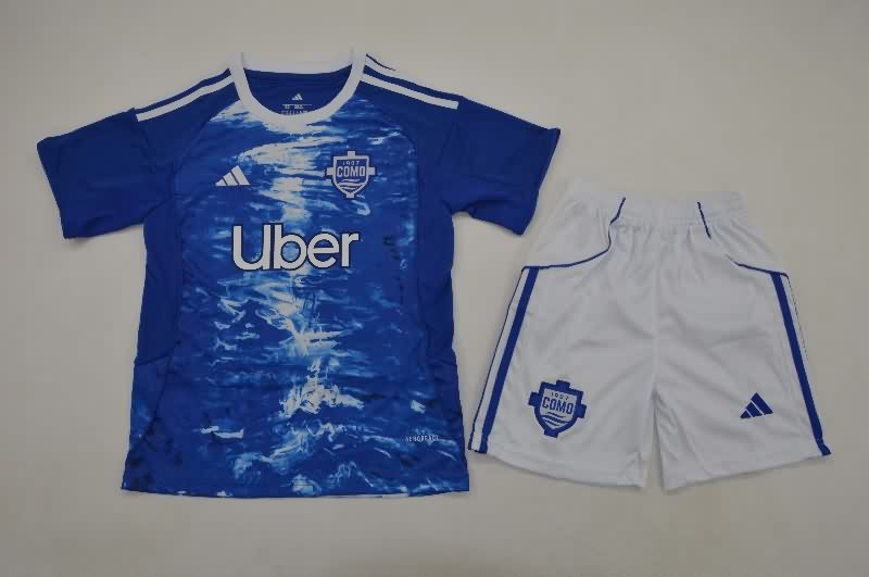 Como 25/26 Kids Home Soccer Jersey And Shorts Como 25/26 Kids Home Soccer Jersey And Shorts