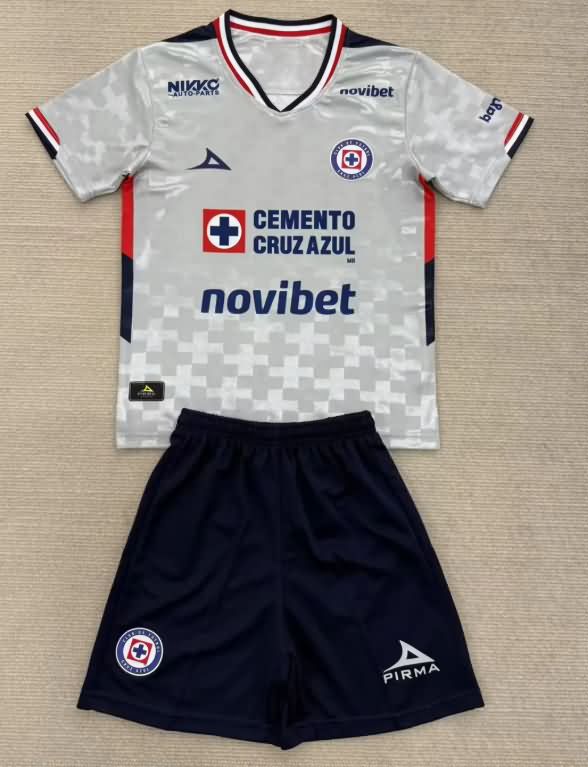 Cruz Azul 25/26 Kids Away Soccer Jersey And Shorts Cruz Azul 25/26 Kids Away Soccer Jersey And Shorts