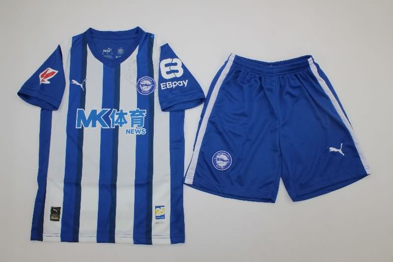 Deportivo Alaves 25/26 Kids Home Soccer Jersey And Shorts Deportivo Alaves 25/26 Kids Home Soccer Jersey And Shorts