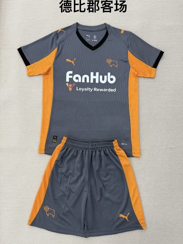 Derby County 25/26 Kids Away Soccer Jersey And Shorts Derby County 25/26 Kids Away Soccer Jersey And Shorts