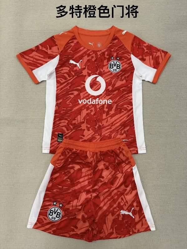 Dortmund 25/26 Kids Goalkeeper Orange Soccer Jersey And Shorts Dortmund 25/26 Kids Goalkeeper Orange Soccer Jersey And Shorts