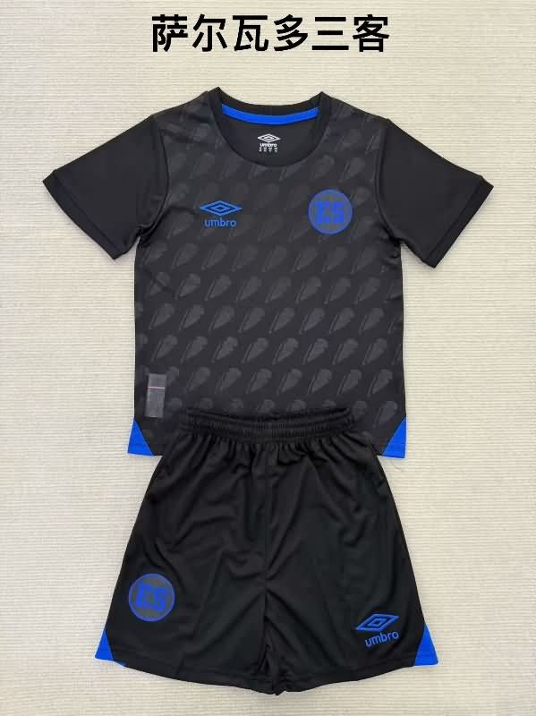 El Salvador 2025 Kids Third Soccer Jersey And Shorts El Salvador 2025 Kids Third Soccer Jersey And Shorts