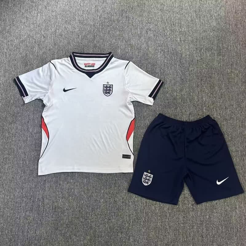 England 25/26 Kids Home Soccer Jersey And Shorts England 25/26 Kids Home Soccer Jersey And Shorts