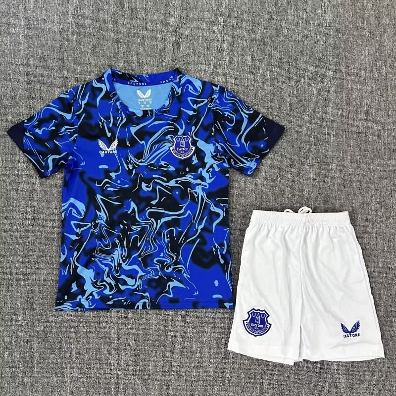 Everton 25/26 Kids Training Soccer Jersey And Shorts Everton 25/26 Kids Training Soccer Jersey And Shorts