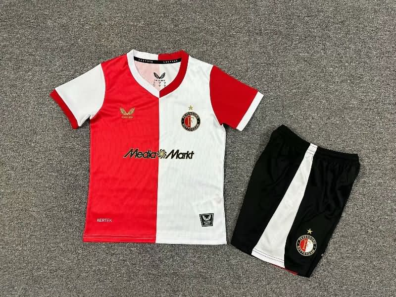 Feyenoord 25/26 Kids Home Soccer Jersey And Shorts Feyenoord 25/26 Kids Home Soccer Jersey And Shorts