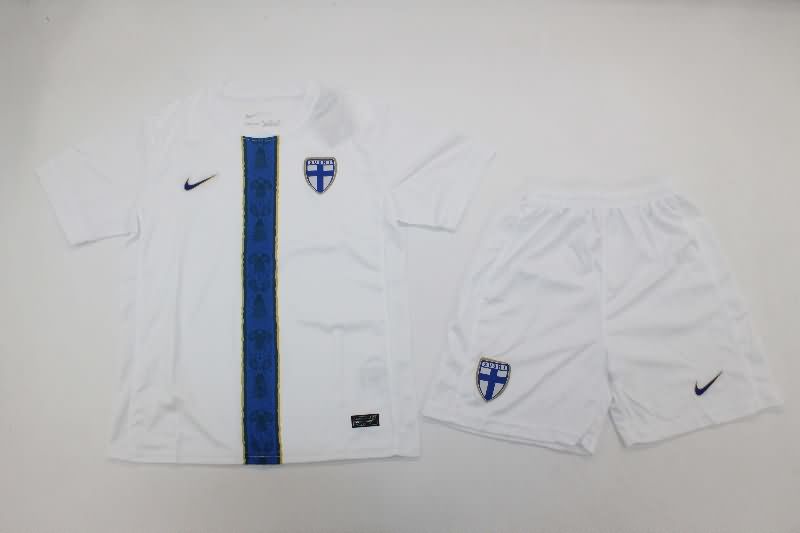 Finland 2025 Kids Away Soccer Jersey And Shorts Finland 2025 Kids Away Soccer Jersey And Shorts
