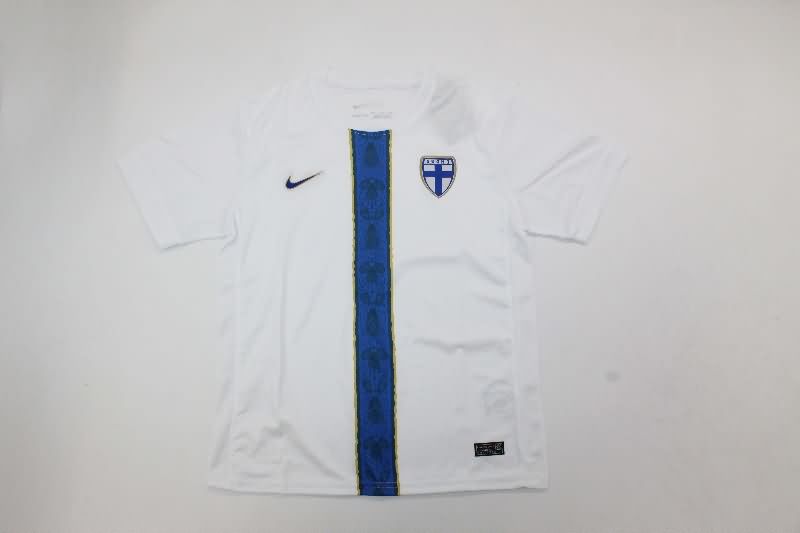 Finland 2025 Kids Away Soccer Jersey And Shorts